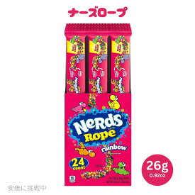 【最大2,000円クーポン6月11日1:59まで】ナーズロープキャンディ　24個　 Nerds Rope Rainbow Candy　ロープグミ　NerdsRopeキャンディロープキャンディまとめ買い