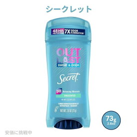 シークレット アウトラスト クリアジェル 無香料 /Secret Outlast Xtend Unscented Clear Gel Deodorant 73g
