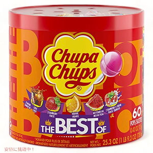 �y�ő�2000�~OFF 4/10��1:59�܂ŁzChupa Chups Candy, Lollipops Drum Display, 60ct, 5 Asso �c