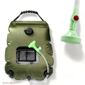 yő1,000~N[|92401:59܂ŁzWEIYII Solar Shower Bag Portable Shower for Camping Heating Camping Shower Bag 5 Gallons |[^u V[ 20bg (Green)@AJ[i͂