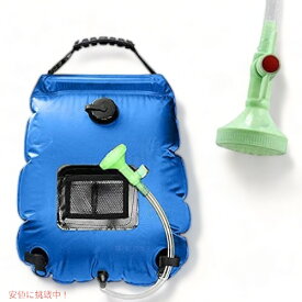 WEIYII Solar Shower Bag Portable Shower for Camping Heating Camping Shower Bag 5 Gallons ポータブル シャワー 20リットル (Blue)　アメリカーナがお届け