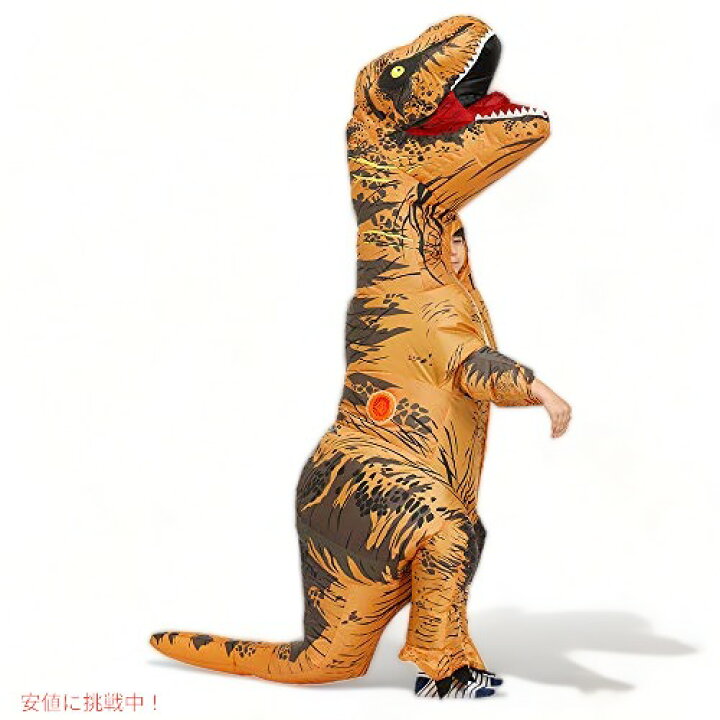 大人のためのプレミアムt Rex恐竜ライドインフレータブルコスチューム ワンサイズ
