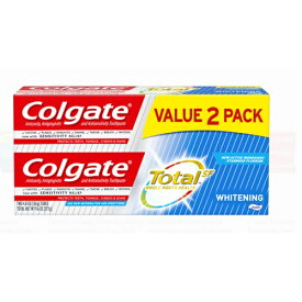 コルゲート トータルホワイトニング トゥースペースト 4.8oz × 2本セット 歯磨き粉 Colgate Total Whitening Toothpaste Twin Pack (paste)