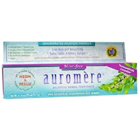 Auromere オーロメア アーユルヴェーダ ハーブ歯みがき粉 ミントフリー 4.16oz