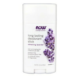【最大2,000円クーポン1/29木01:59まで】NOW FOODS Long-Lasting Deodorant Stick Refreshing Lavender ナウフーズ デオドラント リフレッシュラベンダー