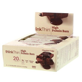 ThinkThin, High Protein Bar, Chocolate Fudge, シンクシン ハイプロテインバー チョコレートファッジ 10本セット