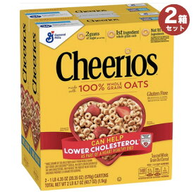 【最大2,000円クーポン4月27日9:59まで】Cheerios チェリオ 全粒 オーツ麦シリアル 576g x 2箱