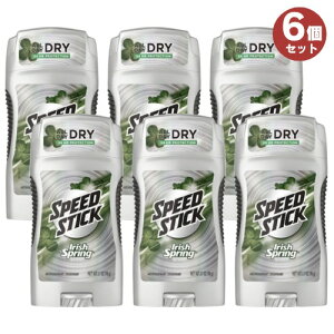 �y�ő�2000�~�N�[�|�� 5/27(��)01:59�܂Łz�y6�Z�b�g�zSpeed Stick Irish Spring Antiperspirant Deodorant 2.7oz / �X�s�[�h�X�e�B�b�N �f�I�h�����g [�A�C���b�V���X�v�����O] 76g �X�e�B�b�N�^�C�v