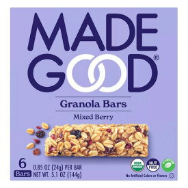 MadeGood グラノーラバー ミックスベリー 24g x 6個入り オーガニック ビー Mixed Berry Granola Bars 6ct