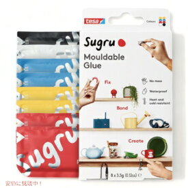 Sugru Moldable Glue (Pack of 8) / スグル モルダブルグルー マルチカラー 5色 8パック入り 接着剤 接着ゴム