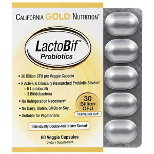 yő1,000~N[|111109:59܂ŁzCalifornia Gold Nutrition LactoBif voCIeBNX 300 AJvZ 60 JtHjAS[hj[gV