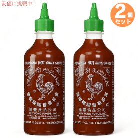 【最大2,000円クーポン6月11日1:59まで】【お得な2本セット】Huy Fong Sriracha Hot Chili Sauce Hot 17oz / スリラチャ ホットチリソース 435ml x 2 シラチャ