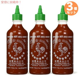 【最大2,000円クーポン6月11日1:59まで】【お得な3本セット】Huy Fong Sriracha Hot Chili Sauce Hot 17oz / スリラチャ ホットチリソース 435ml x 3 シラチャ