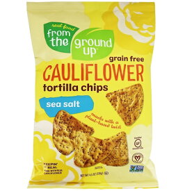 From the Ground Up Cauliflower Tortilla Chips Sea Salt - 4.5oz/ フロムザグラウンドアップ カリフラワー トルティーヤチップス [シーソルト] 128g