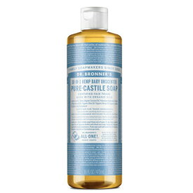 【最大2,000円クーポン5月27日1:59まで】ドクターブロナー マジックソープ ベビー 無香料 473ml Dr. Bronner's Pure Castile Soap 16oz