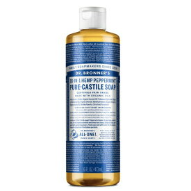 【最大2,000円クーポン6月11日1:59まで】ドクターブロナー マジックソープ ペパーミント 473ml Dr. Bronner's Pure Castile Soap 16oz