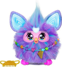 ファービー 2023 Furby Purple ファービー人形 パープル 光る 喋る 動く 歌う アメリカ ギフト ぬいぐるみ 小物付き