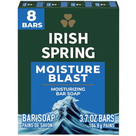 【最大2000円クーポン 4/17金 09:59まで】Irish Spring アイリッシュスプリング デオドラントソープ 男性用 [ブラスト] 104.8g x 8個入り Bar Soap for Men, Moisture Blast Deodorant Bar Soap