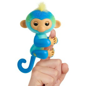 Fingerlings インタラクティブ 人形 ベビー モンキー Leo (Blue) 動く 話す 光る 反応 電子ペット Interactive Baby Monkey