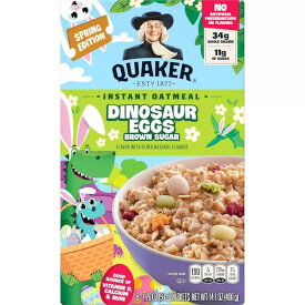 Quaker クエーカー インスタント オートミール ダイナソーエッグ ブラウンシュガー 8袋入り Dinosaur Eggs Brown Sugar