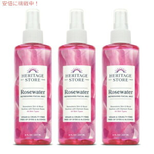 y3Zbgzwe[Wv_Nc [YEH[^[i_}XN[Yj Ag}CU[ 237ml x 3 Xv[^Cv TCY / Heritage Store Rosewater Spray 8 fl oz