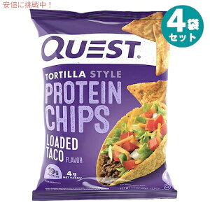 yő1,000~N[|10901:59܂Łz4܃Zbg Quest Protein Chips Loaded Taco 1.1oz NGXg veC`bvX ^RX 32g