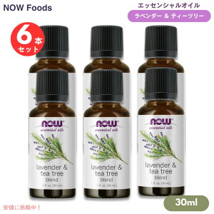 [6{] NOW Foods iEt[Y GbZVIC x_[eB[c[uh 30ml #7728  Lavender & Tea Tree Oil Blend 1 fl.oz.
