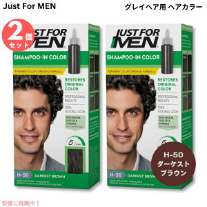2Zbg Just For Men WXgtH[ OCwAp wAJ[ Vv[CJ[ [H-50 _[PXguE] Shampoo-In Color H-50 Darkest Brown