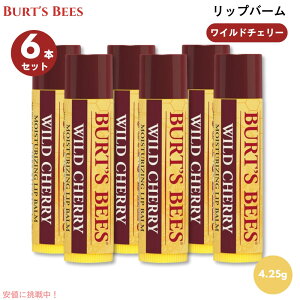 �y�X�[�p�[SALE �ő�2000�~OFF�N�[�|�� 6/11 1:59�܂Łz6�{�Z�b�g �o�[�c�r�[�Y Burt's Bees ���C���h�`�F���[ ���b�v�o�[�� 4.25g 100���V�R�R�� ���b�v�N���[�� Wild Cherry Lip Balm 0.15oz