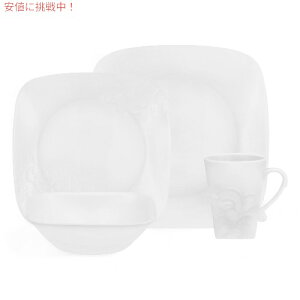 [16ZbgE4l] R[ KXH `FbV fBi[Zbg G{XH [] Corelle 16-Piece Vitrelle Glass Cherish Dinner Set