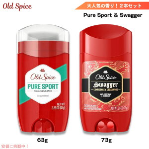 �y2�{�Z�b�g�z Old Spice �I�[���h�X�p�C�X �f�I�h�����g Pure Sport (�s���A�X�|�[�c) 63g & Swagger (�X���b�K�[) 73g