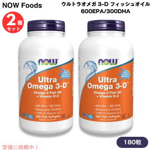 y2zNOW Foods iEt[Y EgIK 3-D tBbVIC 600EPA/300DHA 180 \tgWF #1664 Ultra Omega 3-D Fish Oil 180 Fish Softgels