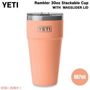 yő1,000~N[|92401:59܂ŁzYETI CGeB u[ 30IX X^bJuJbv }OXC_[W 887ml [Jg[s[` Rambler 30oz Stackable Cup Lowcountry Peach