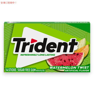 yő1,000~N[|102709:59܂ŁzgCfg EH[^[cCXg VK[t[ K 14 Trident Watermelon Twist Sugar Free Gum
