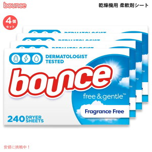 y4ZbgzBounce oEX @p _܃V[g hC[V[g EF [t[WFg] 240 Dryer Sheets Free & Gentle Scent