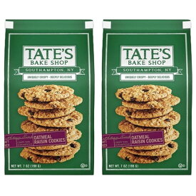 【最大2,000円クーポン6月11日1:59まで】【2個セット】Tate's Bake Shop Oatmeal Raisin Cookies - 7oz / テイツ・ベイクショップ オートミールレーズン クッキー 198g