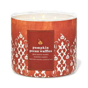 Bath and Body Works White Barn PUMPKIN PECAN WAFFLES 3-Wick Candle 14.5 oz / 411 g / oXAh{fB[NX 3cLh [pvLs[Jbt]