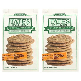 【最大2,000円クーポン4月27日9:59まで】【2個セット】Tate's Bake Shop Gluten Free Ginger Zinger Cookies - 7oz / テイツ・ベイクショップ グルテンフリー ジンジャー・ジンジャー クッキー 198g