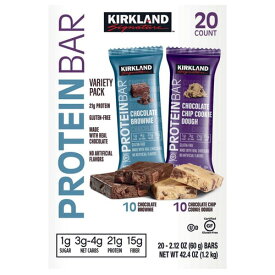 Kirkland Protein Bar 20ct カークランドプロテインバー20本入り [チョコレートブラウニー・チョコレートチップクッキードウ]