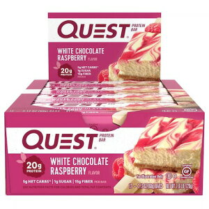 NGXgo[ veCo[ zCg`R[gYx[ 12{/ Quest Protein Bar White Chocolate Raspberry 12ct