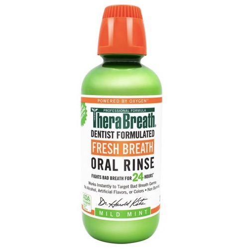 本格派ま！TheraBreath Oral Rinse, Mild Mint, 16.0 fl oz   セラブレス オーラルリンス [マイルドミント] マウスウォッシュ 473ml