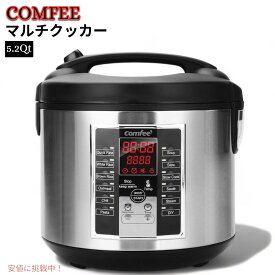 【最大2,000円クーポン6月11日1:59まで】COMFEE マルチクッカー 5.2クオート 12種類の調理プログラム マルチ炊飯器 スロークッカー COMFEE Multi Cooker