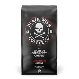 DEATH WISH COFFEE Ground Coffee Dark Roast [16 oz.] The World's Strongest Coffee / デスウィッシュコーヒー 世界一ストロングなコーヒー 挽き豆 [ダークロースト] オーガニック 454g