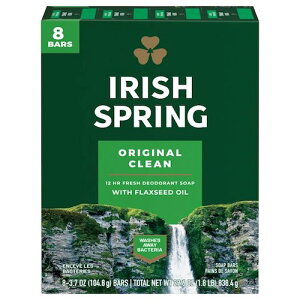 Irish Spring Bar Soap for Men, Original Clean Deodorant Bar Soap, 3.7 Oz, 8 Pack / ACbVXvO fIhg\[v jp [IWi] 104.8g x 8