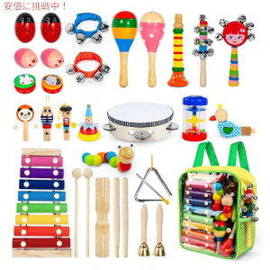 yő1,000~N[|10901:59܂Łzc y 33s[XZbg 18 q Ŋy ^o ؋ Y~JȊy yߋ Kids Musical Instruments, 33Pcs 18 Types