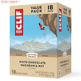 【最大2,000円クーポン4月27日9:59まで】CLIF BAR（クリフバー） エナジーバー [ホワイトチョコレート マカダミア] 68g x 18本入り Energy Bar - White Chocolate Macadamia