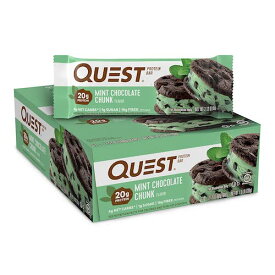 【最大2,000円クーポン6月11日1:59まで】クエストバー プロテインバー ミントチョコレート 12本入り/ Quest Bar Protein Bar Mint Chocolate Flavor 12ct
