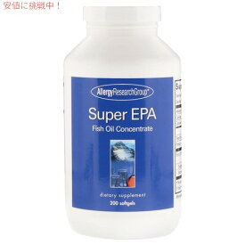 【最大2,000円クーポン6月11日1:59まで】Allergy Research Super EPA Fish Oil Concentrate 200 soft gels / リサーチグループ スーパー EPA + DHA 200 ソフトカプセル 水銀除去済 無添加