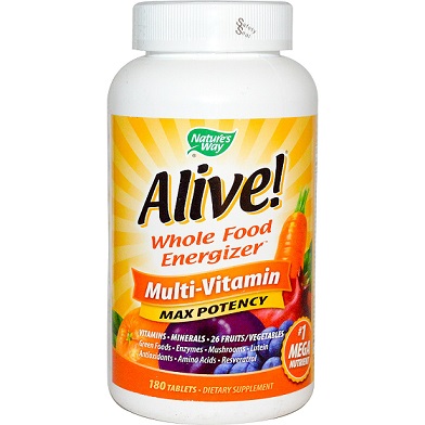 いいところばかりを集めたマルチビタミン アライブ マルチビタミン 180錠 - NATURE'S WAY Max 最大60%OFFクーポン Multi-Vitamin Potency tablets Alive 180 セールSALE％OFF