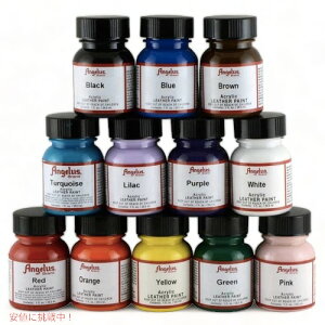 yő1,000~N[|91101:59܂ŁzAngelus Acrylic Leather Paint Set of 12, 1 oz / AWFX ANU[yCg 12FZbg